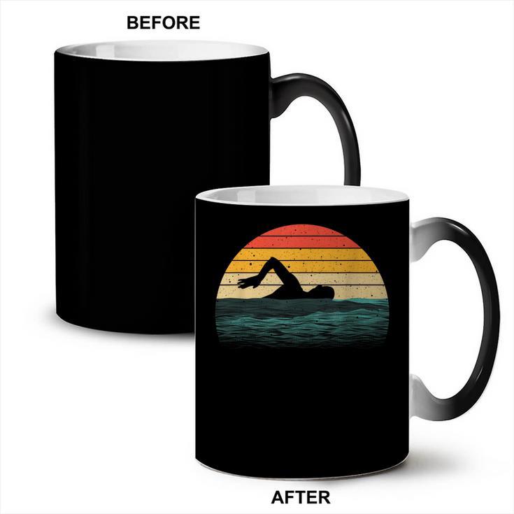Swimming Art For Men Women Swim Coach Rescue Swimmer Coffee Color Changing Mug