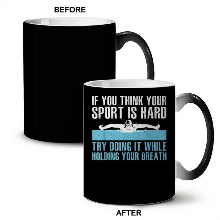 Swimming Art For Men Women Swimmer Swim Coach Training Coffee Color Changing Mug