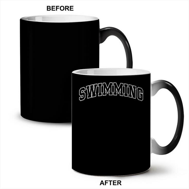 Swimming Athletic Lettering Swimmer Coach Coffee Color Changing Mug