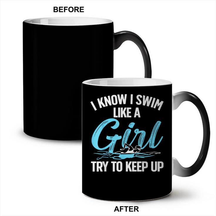 Swimming For Men Women Kids Swimmer Swim Lovers Coffee Color Changing Mug