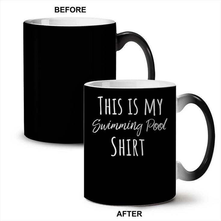 This Is My Swimming Pool Summer Swim Tee T-Shirt Coffee Color Changing Mug