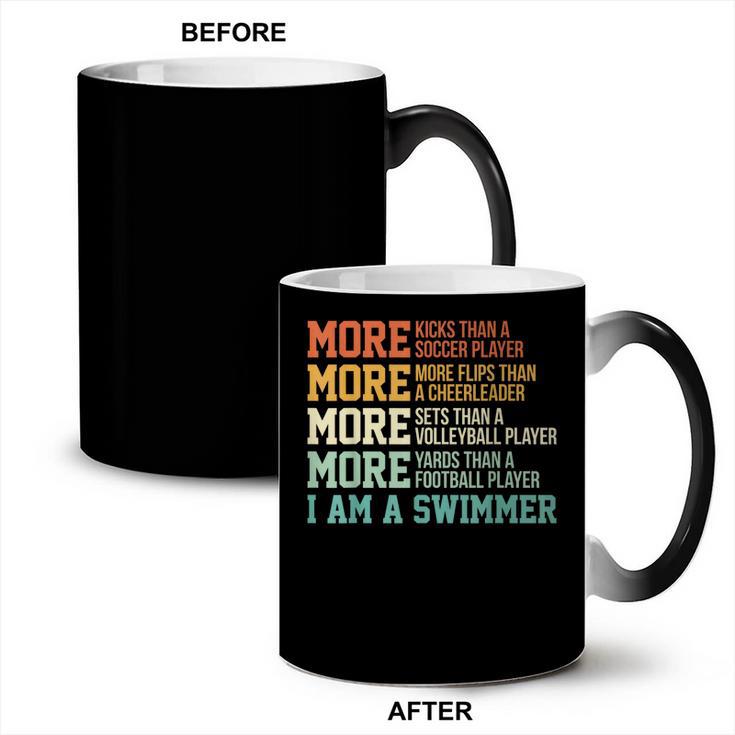 Swimming Saying Swim Swimmer Coffee Color Changing Mug