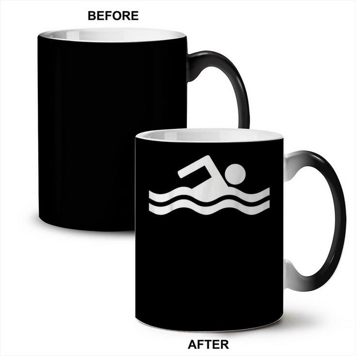 Swimming Symbol Coffee Color Changing Mug