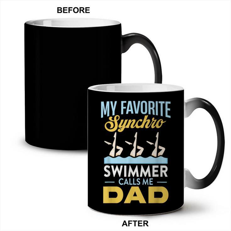 Synchronized Swimming Dad Favorite Synchro Swimmer Artistic Coffee Color Changing Mug