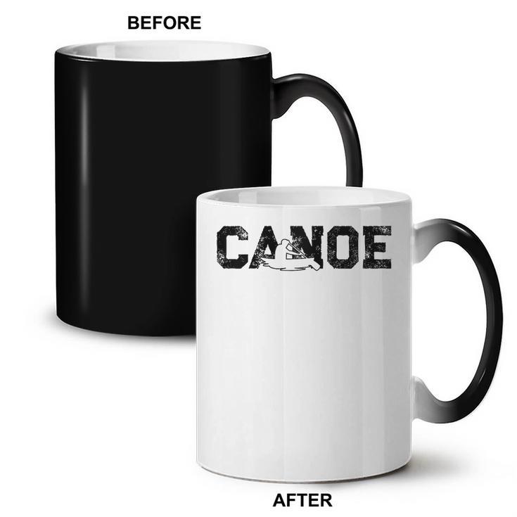 Canoe Canoeing Vintage Canoe Raglan Baseball Tee Coffee Color Changing Mug