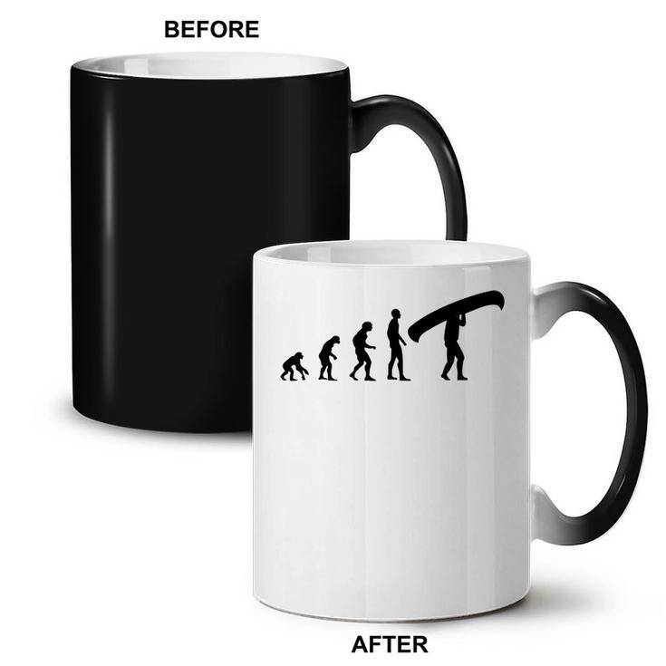 Canoe Evolution Canoeing Shirt  T-Shirt Coffee Color Changing Mug
