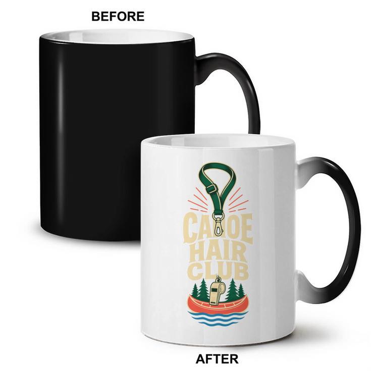 Canoe Hair Club Paddling Retro Comfort Colors Crop Top Coffee Color Changing Mug