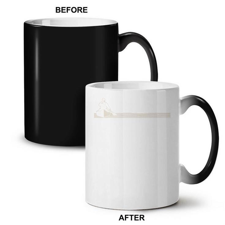 Canoeing Minimal River Lake Canoe Comfort Colors Adult Sweatshirt Coffee Color Changing Mug
