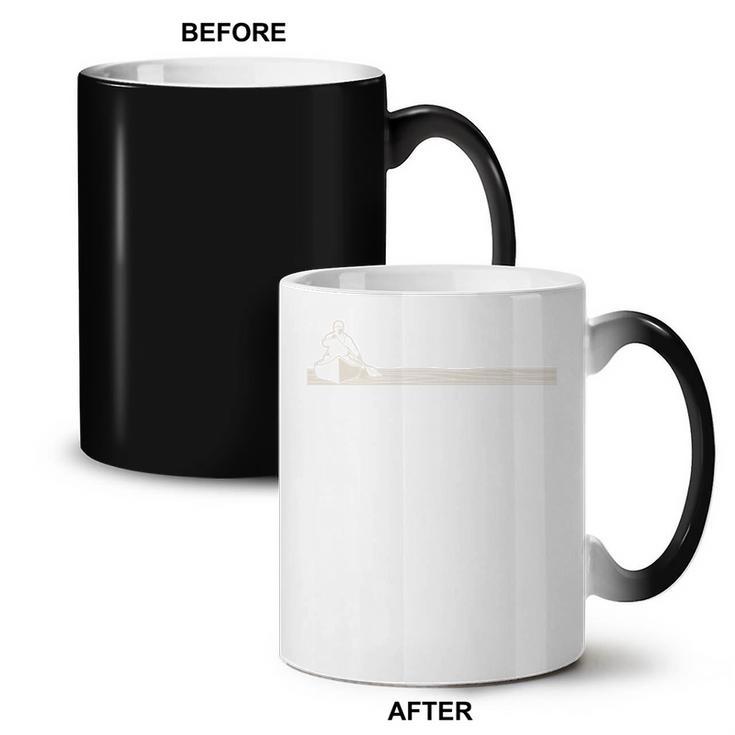 Canoeing Minimal River Lake Canoe Sweatshirt Coffee Color Changing Mug