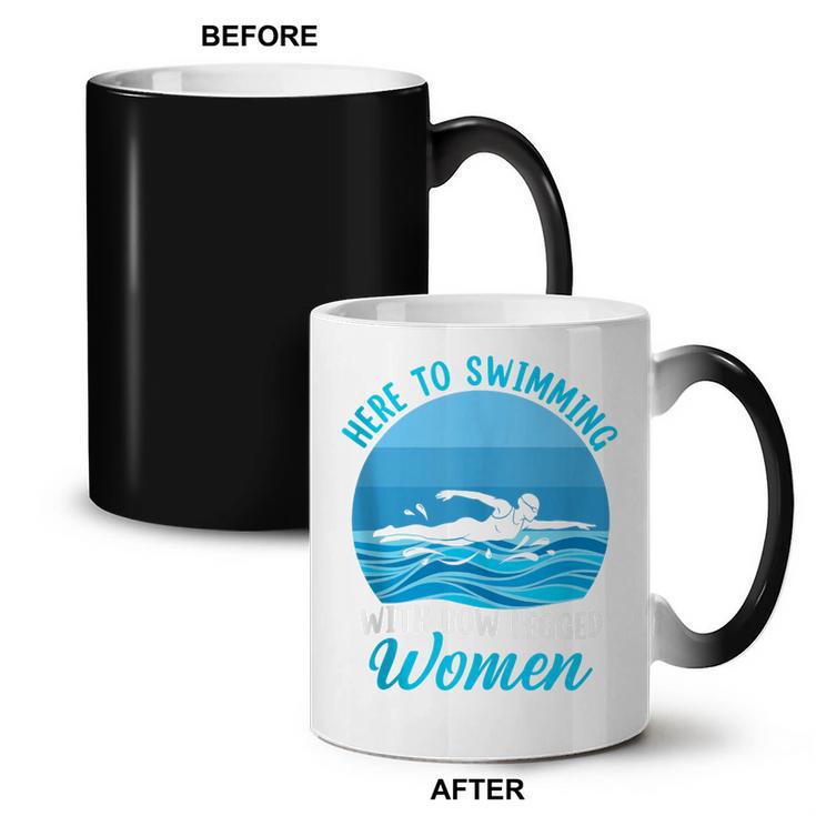 Here's To Swimming With Bow Legged Women Swimming Coffee Color Changing Mug, trending gift
