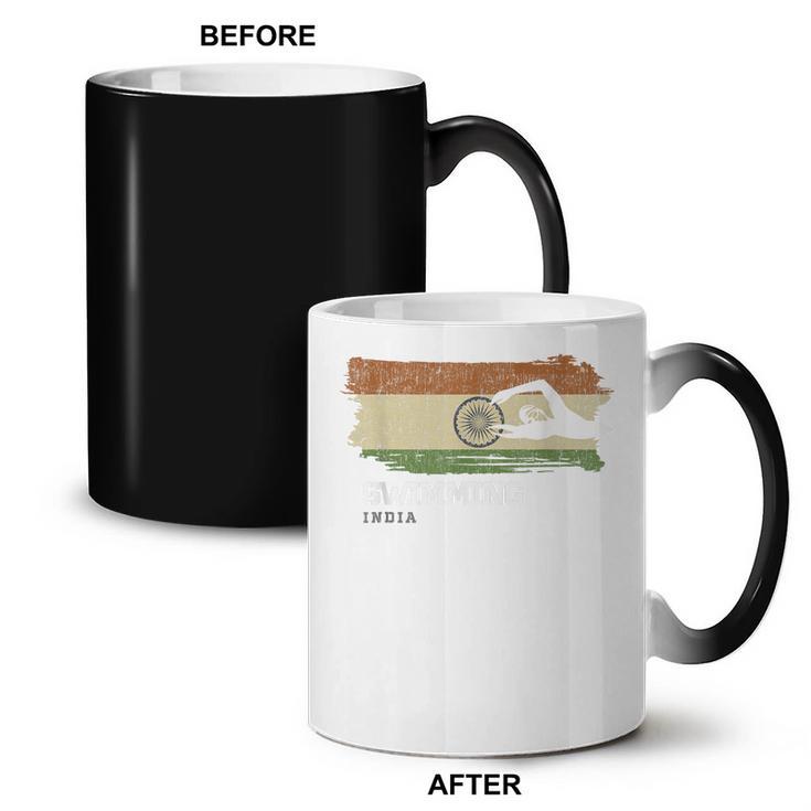 India Swimming Swimmer Water Sports Swimming Coffee Color Changing Mug, trending gift India Swimming Swimmer Water Sports Swimming Coffee Color Changing Mug, trending gift