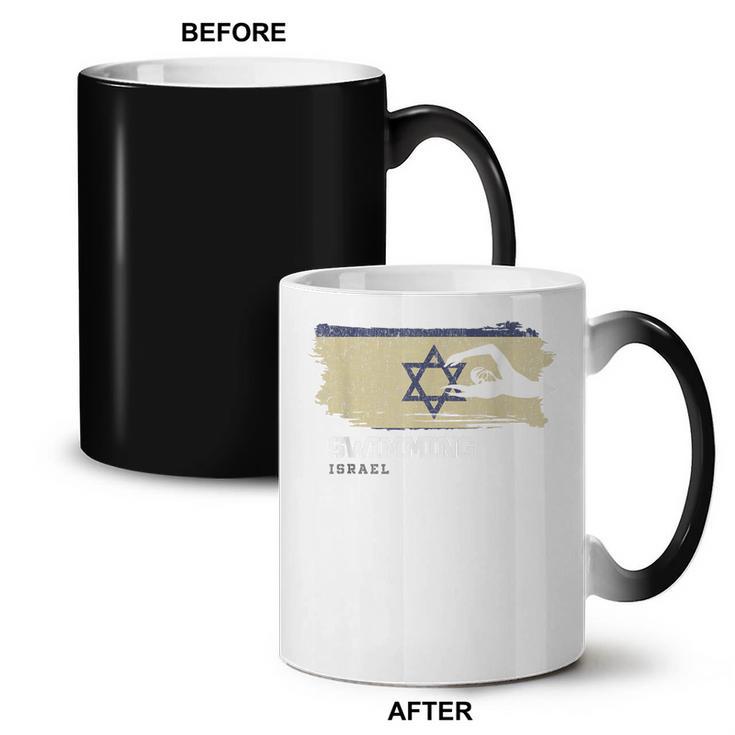 Israel Swimming Swimmer Water Sports Swimming Coffee Color Changing Mug, trending gift Israel Swimming Swimmer Water Sports Swimming Coffee Color Changing Mug, trending gift