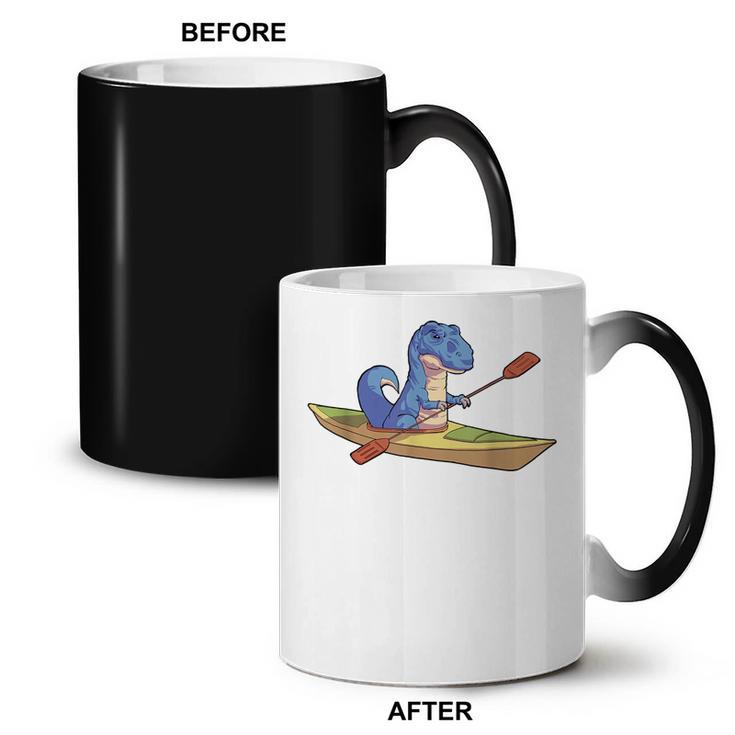 Kayak T Rex Dinosaur Canoe Shirt Kayak For Children Coffee Color Changing Mug, trending gift Kayak T Rex Dinosaur Canoe Shirt Kayak For Children Coffee Color Changing Mug, trending gift
