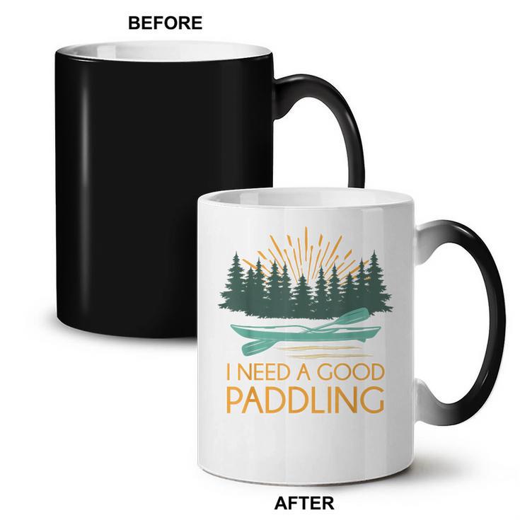 Kayaking Outdoor Water Sports Canoeing Paddle Kayak Coffee Color Changing Mug, trending gift