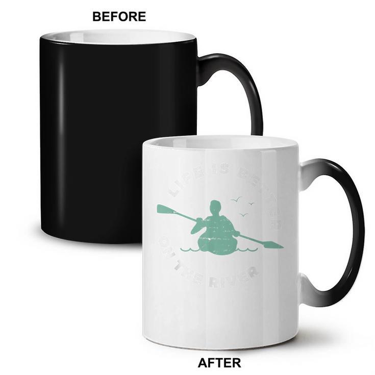 Life Is Better On The River Kayaking Canoe Boating Kayak Coffee Color Changing Mug, trending gift Life Is Better On The River Kayaking Canoe Boating Kayak Coffee Color Changing Mug, trending gift