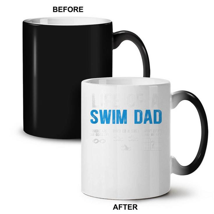 Life Of A Swim Dad Of A Swimmer Dad Swimming Father Coffee Color Changing Mug, trending gift Life Of A Swim Dad Of A Swimmer Dad Swimming Father Coffee Color Changing Mug, trending gift