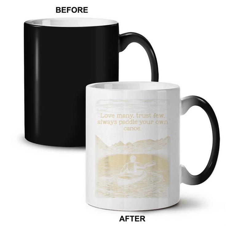 Love Many Trust Few Always Paddle Your Own Canoe Tee Coffee Color Changing Mug, trending gift