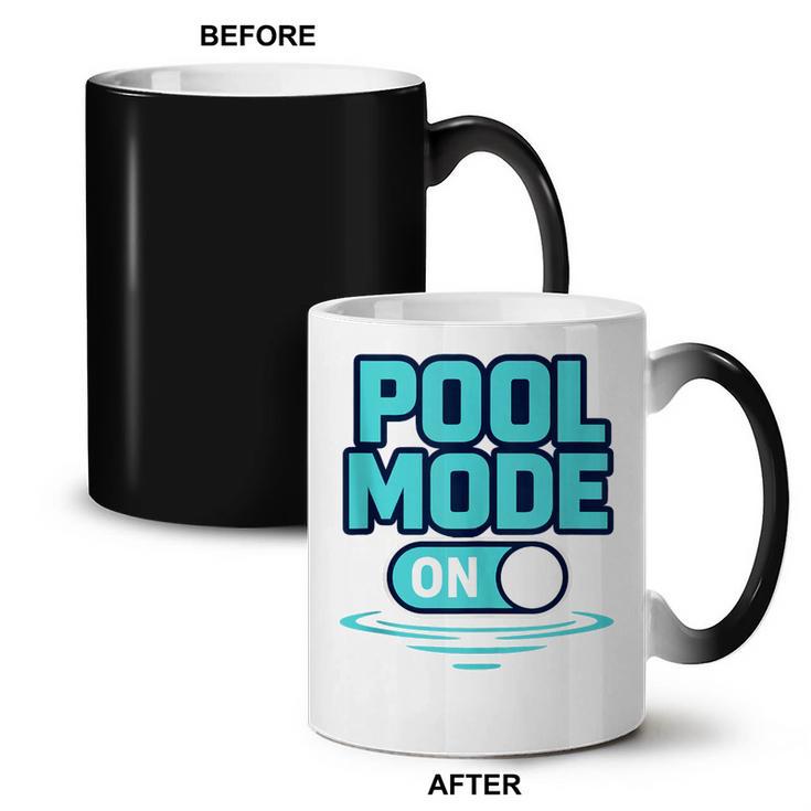 Pool Mode On Summer Swimming Vacation Coffee Color Changing Mug, trending gift Pool Mode On Summer Swimming Vacation Coffee Color Changing Mug, trending gift