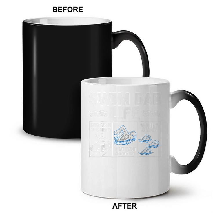 Swim Dad Life Swimmer Father's Day Swimming Daddy Coffee Color Changing Mug, trending gift Swim Dad Life Swimmer Father's Day Swimming Daddy Coffee Color Changing Mug, trending gift