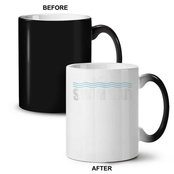 Swim Dad Support Swimming Father Sport Coffee Color Changing Mug, trending gift