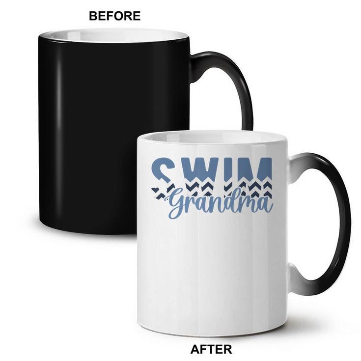Swim Grandma For Mother's Day Polyester 100 Small Short Sleeve Pull On 1 Count Women Grandmothers Swimming Enthusiasts For Grandmothers Coffee Color Changing Mug, trending gift