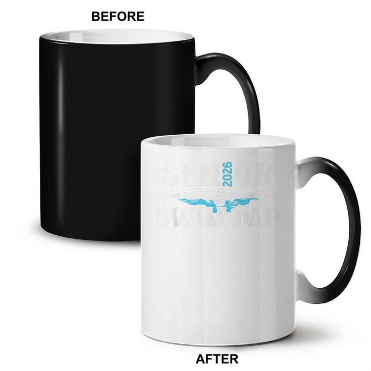 Swim Senior Dad 2026 Proud Swimming Senior Father 2026 Coffee Color Changing Mug, trending gift Swim Senior Dad 2026 Proud Swimming Senior Father 2026 Coffee Color Changing Mug, trending gift
