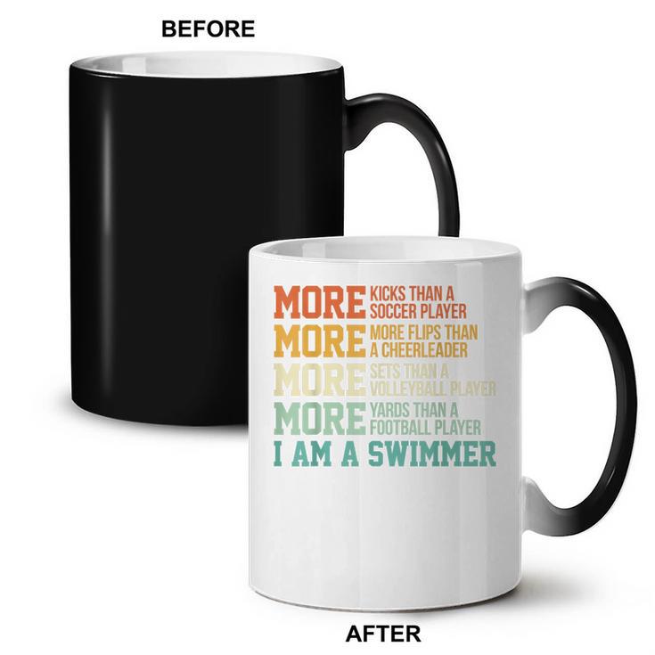 Swimming Saying Swim Swimmer Coffee Color Changing Mug, trending gift