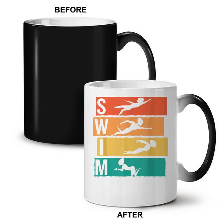 Swimming Swim Coffee Color Changing Mug, trending gift Swimming Swim Coffee Color Changing Mug, trending gift