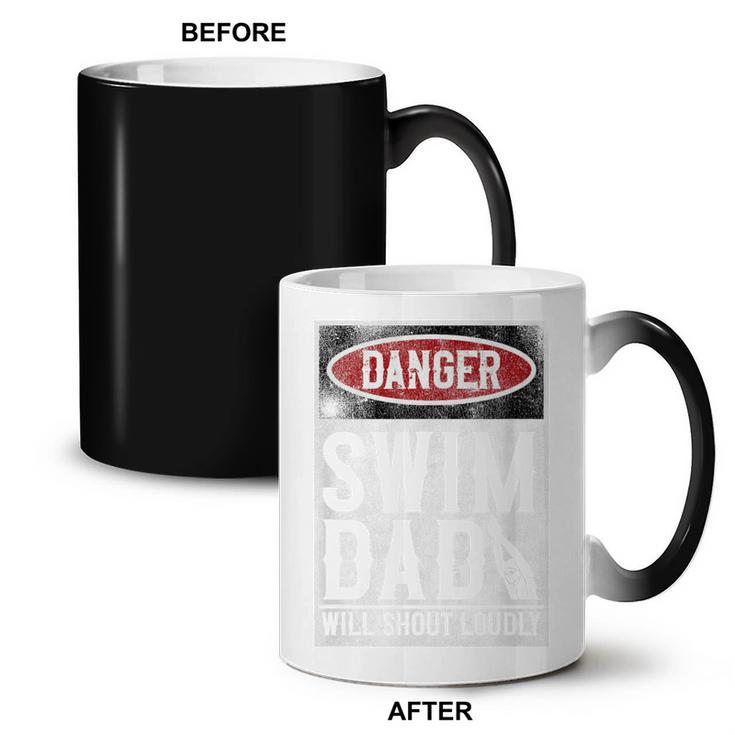 Swimming Swimmer DANGER Swim Dad Coffee Color Changing Mug, trending gift Swimming Swimmer DANGER Swim Dad Coffee Color Changing Mug, trending gift