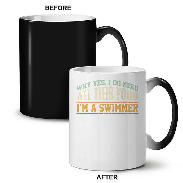 Swimming Swimmer Eating Swim Coffee Color Changing Mug, trending gift Swimming Swimmer Eating Swim Coffee Color Changing Mug, trending gift