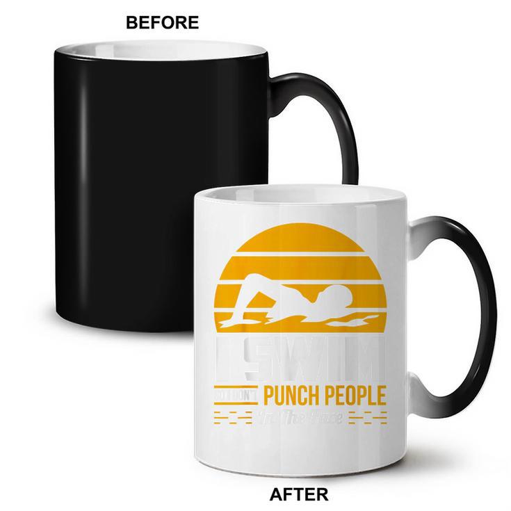 Swimming Swimmer Swim Team So I Don't Punch Coffee Color Changing Mug, trending gift