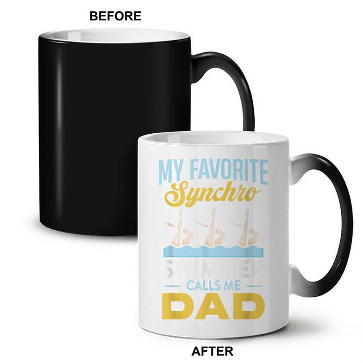 Synchronized Swimming Dad Favorite Synchro Swimmer Artistic Coffee Color Changing Mug, trending gift Synchronized Swimming Dad Favorite Synchro Swimmer Artistic Coffee Color Changing Mug, trending gift