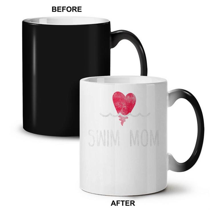 Vintage Swim Mom Shirt Swimming Family Swimmer Coffee Color Changing Mug