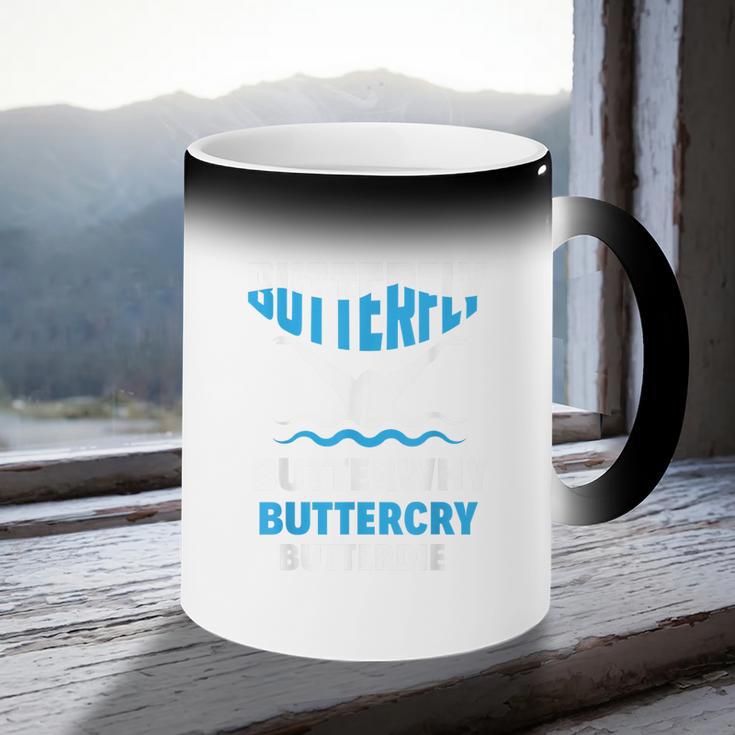 Butterfly Butterwhy Buttercry Swimming Swimmer Coffee Color Changing Mug