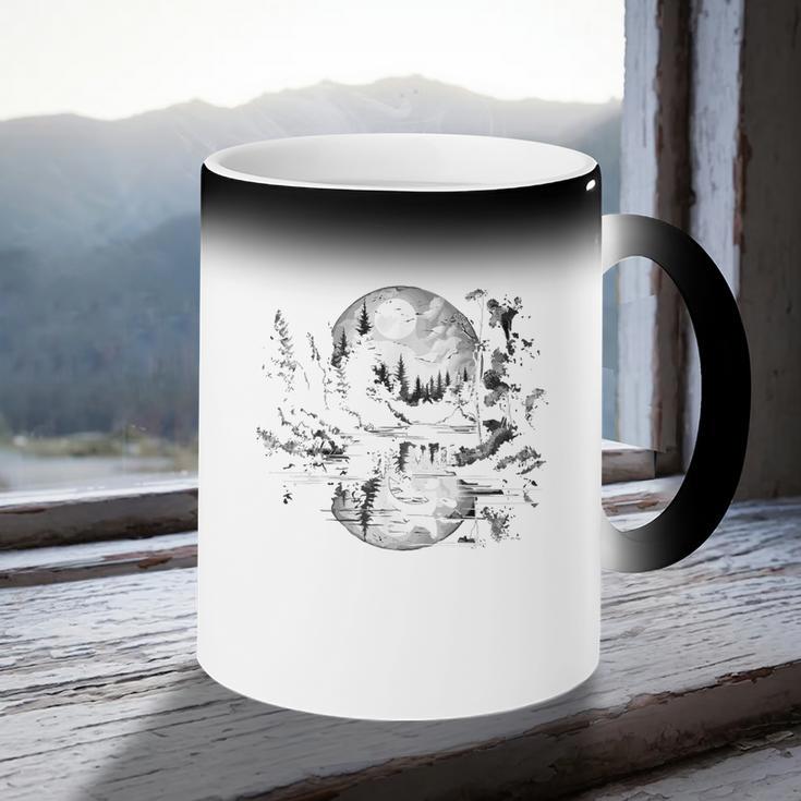 Canoe Canadian Canoeists Nature Canoe Coffee Color Changing Mug