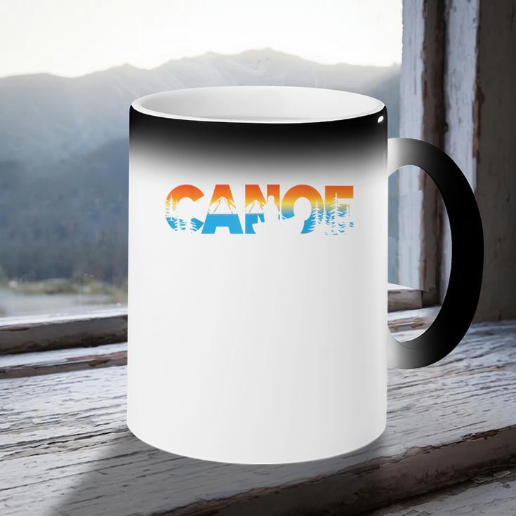 Canoe Canoeing Retro Canoe Coffee Color Changing Mug Canoe Canoeing Retro Canoe Coffee Color Changing Mug