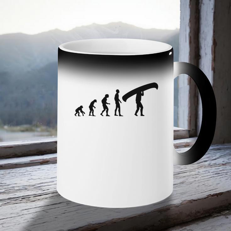 Canoe Evolution Canoeing Shirt T-Shirt Coffee Color Changing Mug