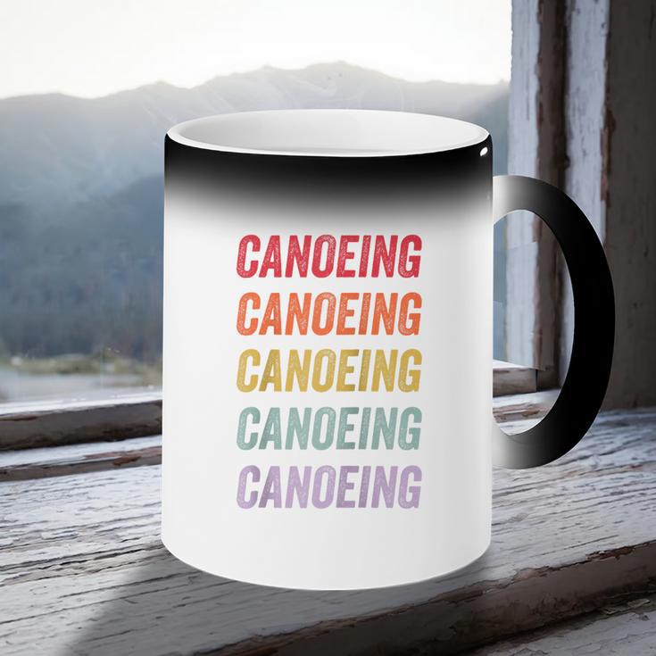 Canoeing Raglan Baseball Tee Coffee Color Changing Mug