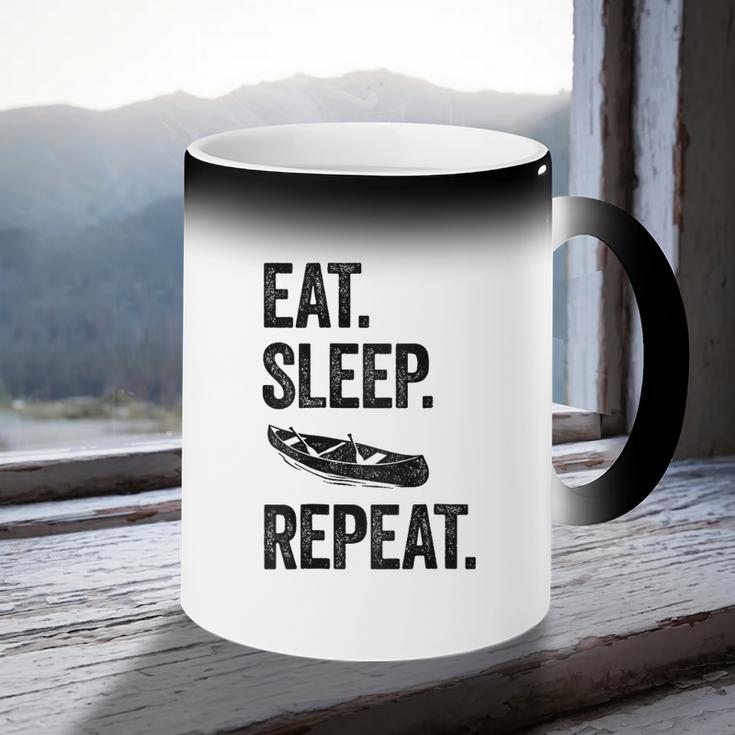 Eat Sleep Canoe Repeat Canoeing Outdoors Raglan Baseball Tee Coffee Color Changing Mug Eat Sleep Canoe Repeat Canoeing Outdoors Raglan Baseball Tee Coffee Color Changing Mug