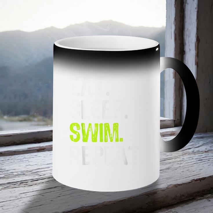Eat Sleep Swim Repeat Swimming Swimmer Cool Coffee Color Changing Mug Eat Sleep Swim Repeat Swimming Swimmer Cool Coffee Color Changing Mug