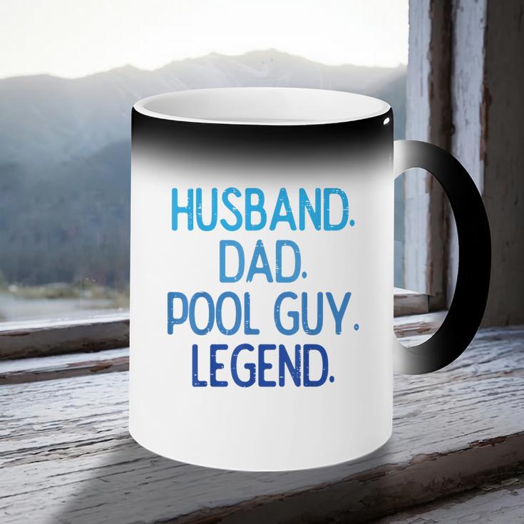 Husband Dad Pool Guy Legend Fathers Day Swimming Papa Coffee Color Changing Mug