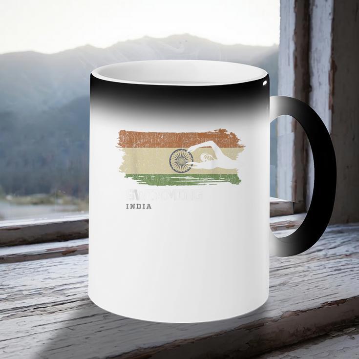 India Swimming Swimmer Water Sports Swimming Coffee Color Changing Mug India Swimming Swimmer Water Sports Swimming Coffee Color Changing Mug