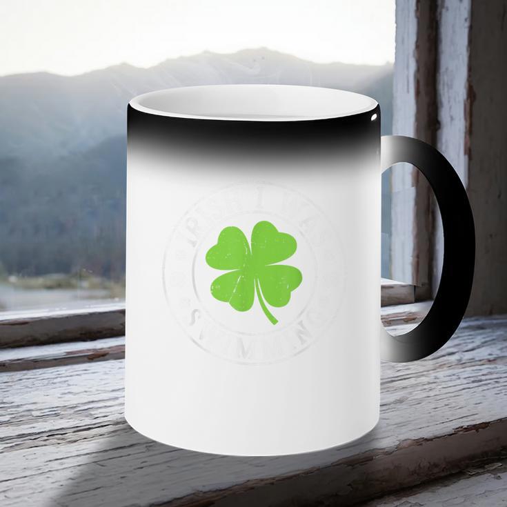 Irish I Was Swimming Shamrock St Patrick's Day Swimmer Coffee Color Changing Mug