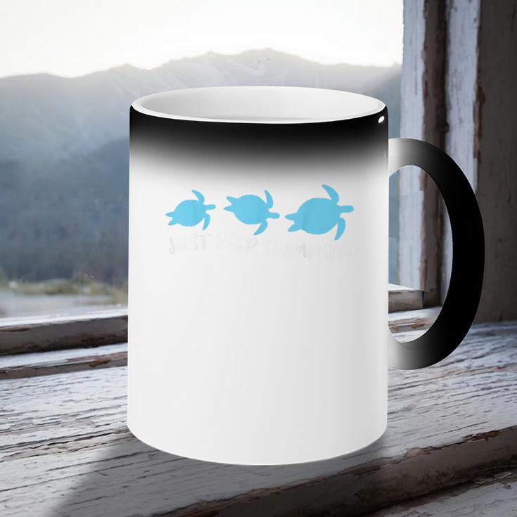 Just Keep Swimming Sea Turtle Swimmer Swim Team Coach Coffee Color Changing Mug Just Keep Swimming Sea Turtle Swimmer Swim Team Coach Coffee Color Changing Mug