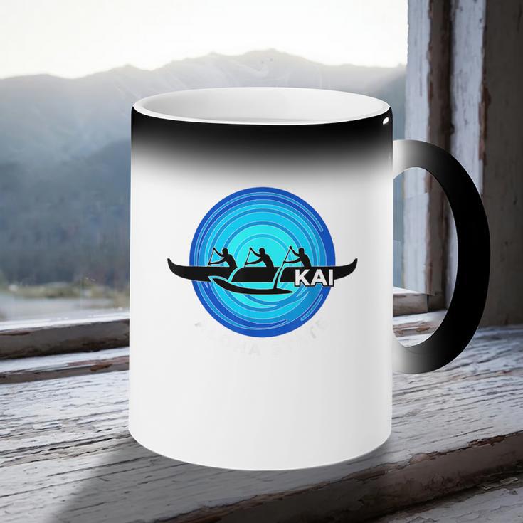 Kai Outrigger Canoe Hawaii Aloha State Paddling Retro Coffee Color Changing Mug