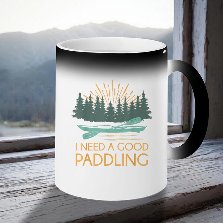 Kayaking Outdoor Water Sports Canoeing Paddle Kayak Coffee Color Changing Mug
