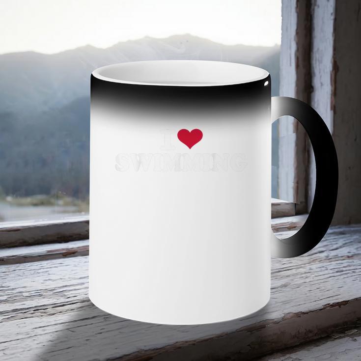 I Love Swimming Coffee Color Changing Mug I Love Swimming Coffee Color Changing Mug