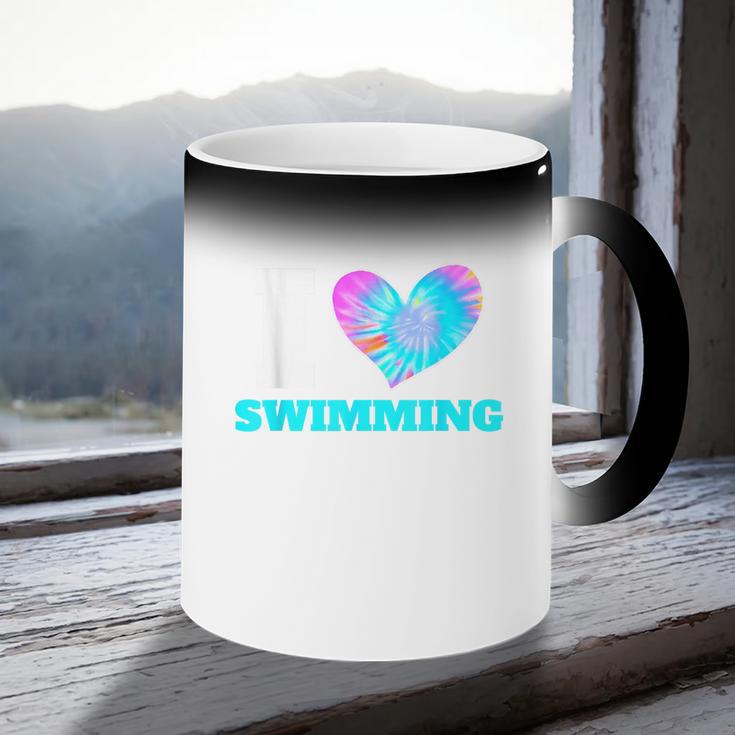 I Love Swimming Swimmer Swim Coffee Color Changing Mug