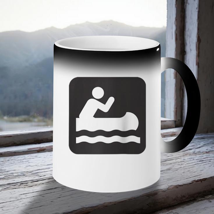 Outdoors Water Sports Canoe Canoeist Raglan Baseball Tee Coffee Color Changing Mug