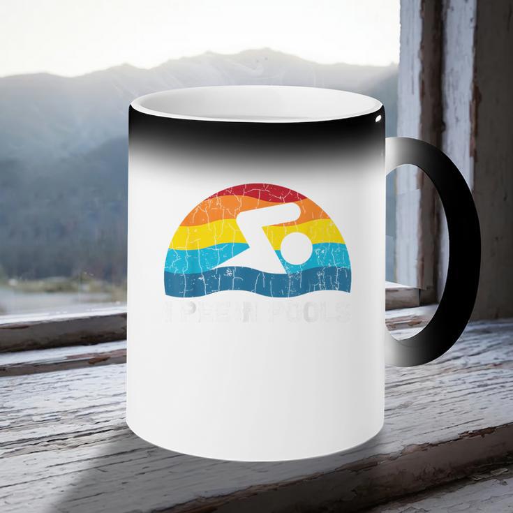 I Pee In Pools Swimmer Swimming Coach Player Graphic Coffee Color Changing Mug I Pee In Pools Swimmer Swimming Coach Player Graphic Coffee Color Changing Mug